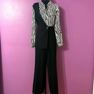 Black & White Jumpsuit-One-piece